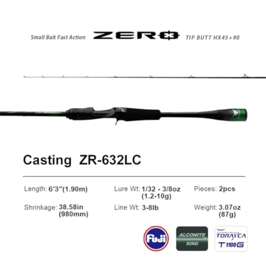 Zero Ultralight Fishing Rod Solid Tip 40 Ton Carbon Fiber Spinning Casting Rod 2 or 5Piece Extra Fast Fast Action OneP