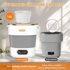 Portable Washing Machine, Mini Washer and Spin-Dryer with Hanging, 16L Capacity for Small Laundry, Ideal for Underwear, Baby Clo