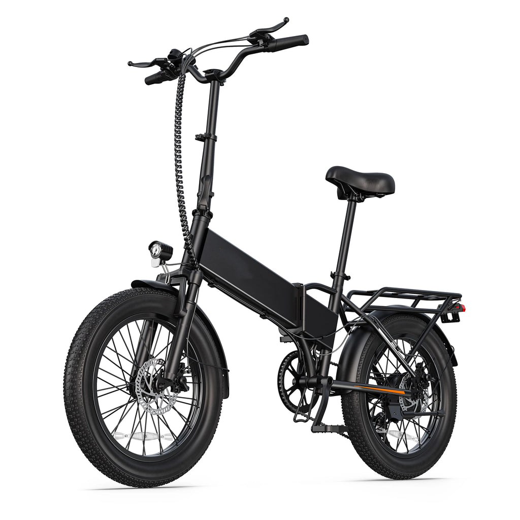 【1 Year Warranty】DYU A20 Adult Electric Bicycle Peak 1200W Motor 48V10.4AH Battery Electric Bike 28MPH Fat E-bike，UL2849