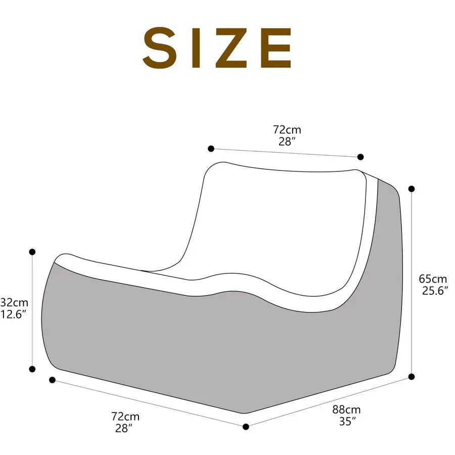 Fireside Floor Sofa MidCentury Modern Armless Lounge Chair with Premium Soft Corduroy Fabric, Plush Foam Cushion Accent Chair fo