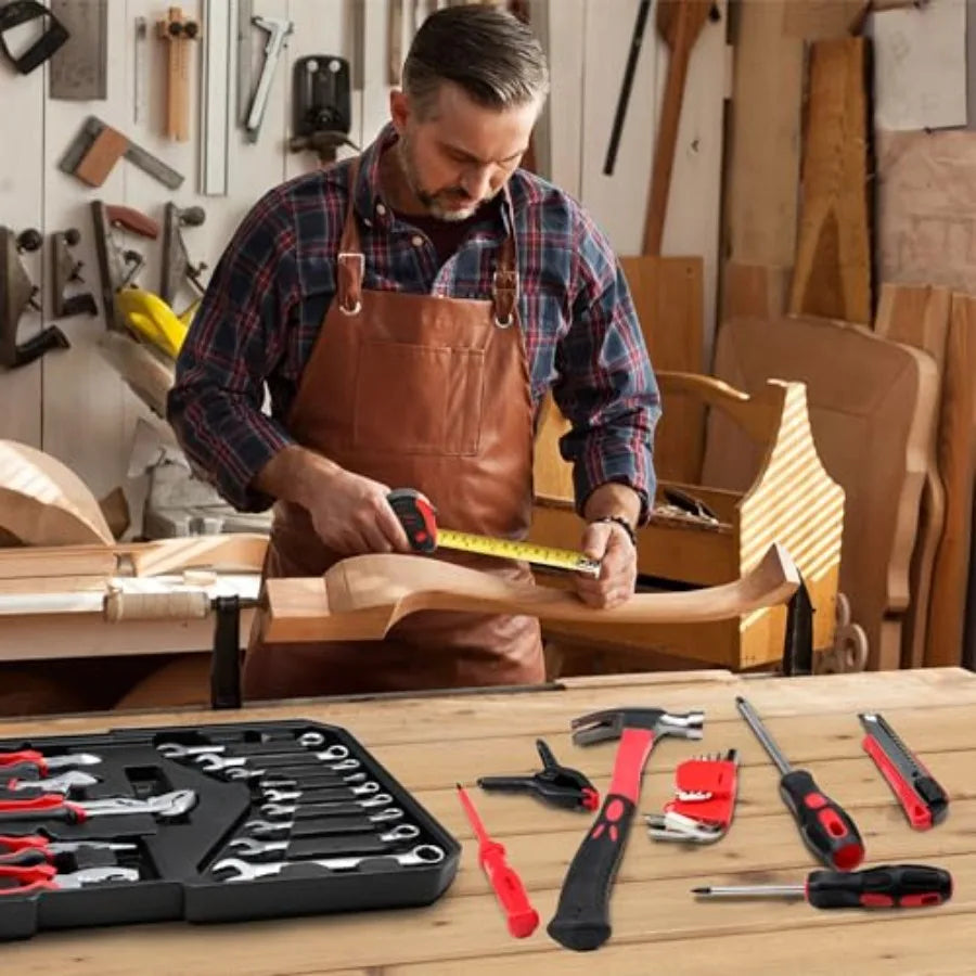 899 Piece Tool Set Household Hand Tool Set Basic Tool Set Complete Tool Box Set House Tool Kit Set Home Tool Set Rolling Tool B