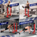 Dip Stand 500 LBS Capacity, 80 Levels Adjustable Dip Bars, Dip Station Machine for Home Gym