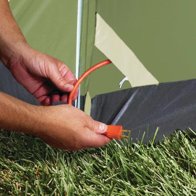 Coleman Montana 8-Person Family Tent with Rainfly, Weatherproof Tent Sets Up in 15 Mins, Fits Multiple Airbeds, Pfas-free, Green