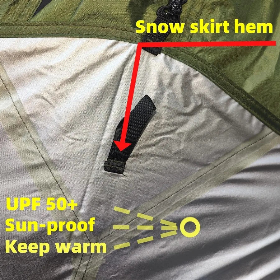 2-4 Person Camping Tent for 4 Seasons Backpacking Ultralight Easy Up Hot Teepee Design with Superior Weather Resistance and Rap