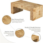 Elegant Thick-Legged Burl Wood Coffee Table, Perfect for Living Rooms, Sturdy and Chic, Suitable for Modern or Traditional Home