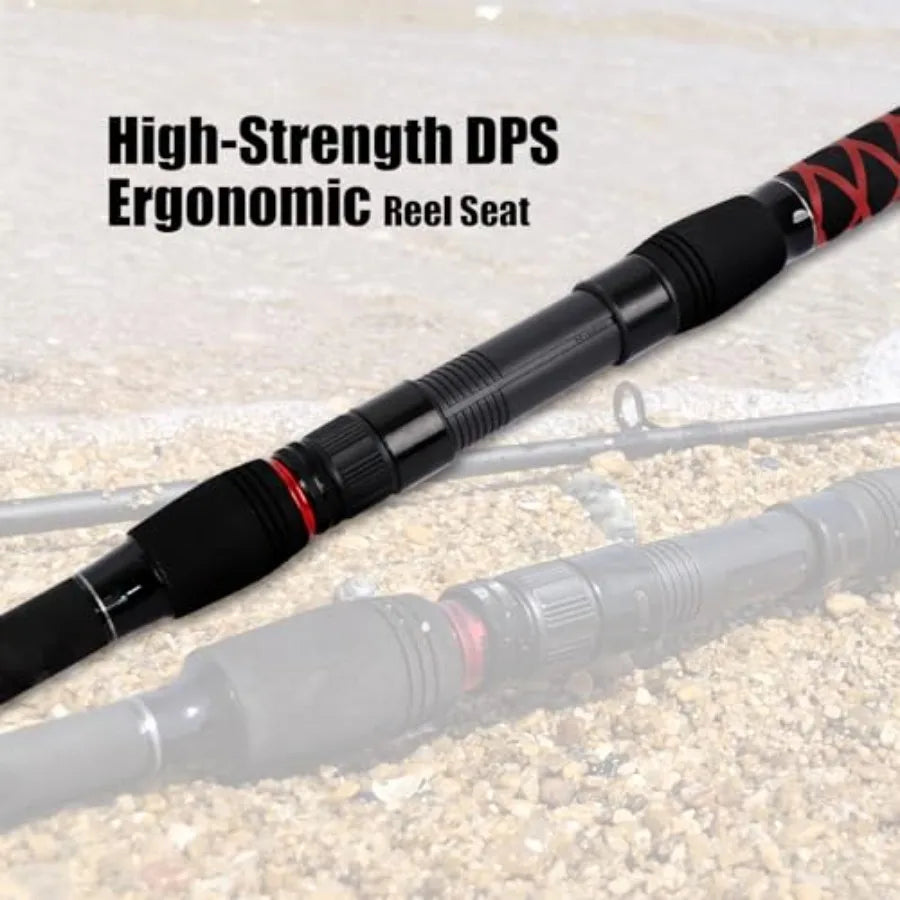 Surf Spinning Fishing Rod 2Piece 3Piece Carbon Fiber Travel Fishing Rod for Saltwater and Freshwater Angling Lightweigh