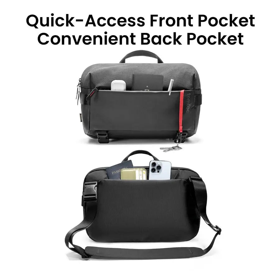 EDC Sling Bag 3L10L, Minimalist Crossbody Bag Chest Shoulder Pack for Men Women, Xpac Recycled Polyester