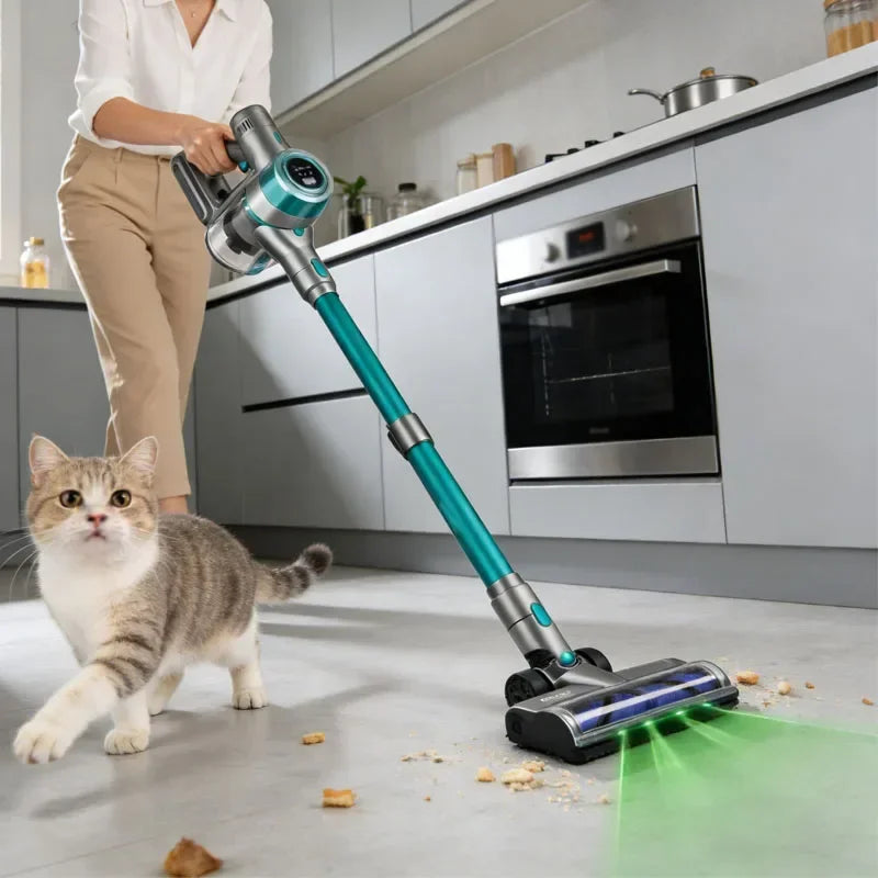 Ultra-Strong Cordless Vacuum Cleaner 60Min Long Runtime Removable Battery Smart LED Display Wireless Home Appliance Handheld