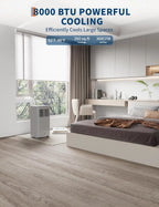 80000 BTU Portable Air Conditioner 3 Speeds & Sleep Mode, 3-in-1 Cooling AC Portable Air Conditioner for Room, Standing Air Cond