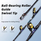 Bent Butt Fishing Rod Deep Sea Fishing Pole with Swivel Tip for Saltwater and Big Game Fishing Applications Enhanced Durability