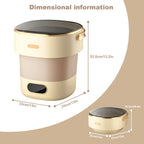 Portable Washing Machine With Spin Dryer, Fully Automatic 13L Folding Mini Washing Machine For Underwear, Baby Clothes Cleaning