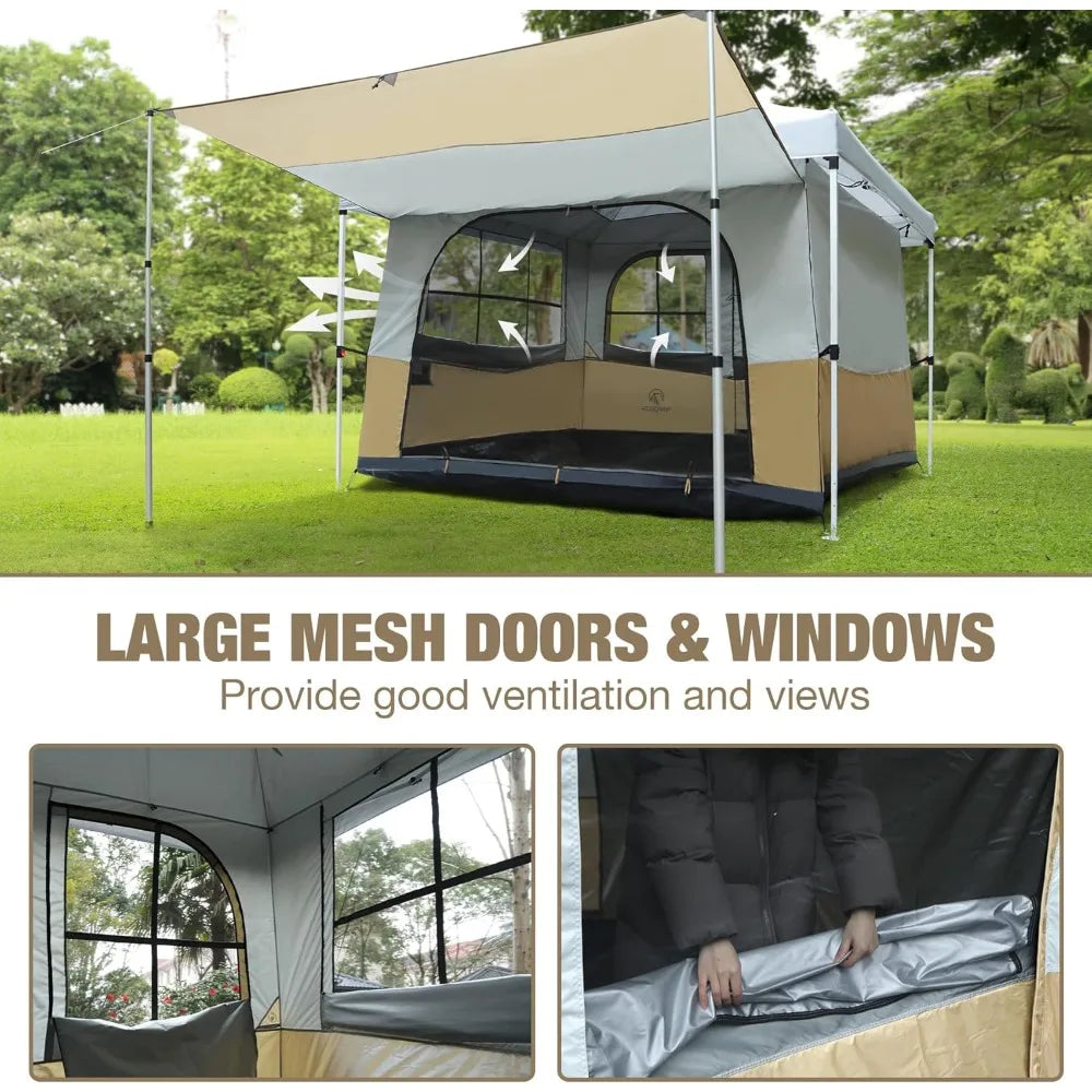 Camping Inner Tent for Pop Up Canopy, Cube Tent Converts 10x10 Straight Leg Canopy into Camping Tents, Fully Vented Roof