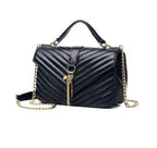 Designer Fashionable new V-line large grid solid color women's bag ins trendy shoulder carrying crossbody bag BY6
