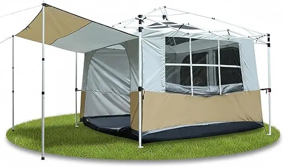 Camping Inner Tent for Pop Up Canopy, Cube Tent Converts 10x10 Straight Leg Canopy into Camping Tents, Fully Vented Roof