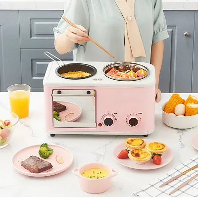 Multifunction Sandwich Makers Mini Bread Toaster Baking Ovens Fry Pan Electric 3 in 1 Breakfast Makers for Household