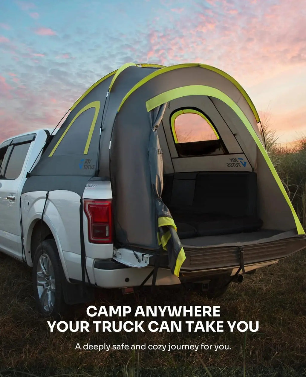 Waterproof Double-Layer Truck Bed Tent for 2, Fits 5.5'-5.8' Pickups, Portable Camping Gear