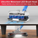 Poweart V80 30KPa Stick Cordless Vacuum Cleaner Up to 45min Runtime 8-in-1 Stick Vac for Hardwood Floor Pet Hair Home Appliance
