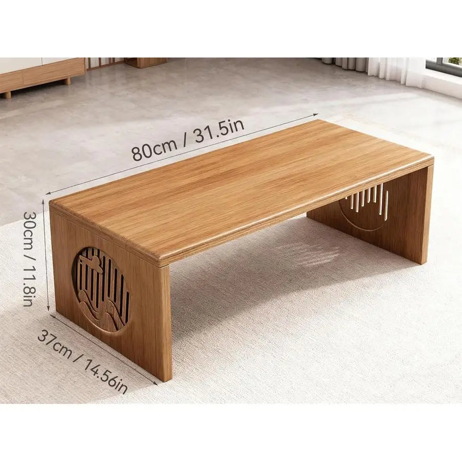 Folding Coffee Table, Low Coffee Table for Sitting on The Floor, Japanese Floor Table No Assembly Small Coffee Tables for Living