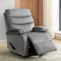 Adult Swivel Rocking Recliner for Compact Spaces: Light Grey Chair for Living Rooms, Nurseries, and RVs