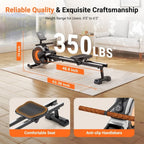 Rowing Machines for Home Use Rowing Machine Max 350 LBS Magnetic Rower with 16 Levels of Workout Resistance Dual Slide Rail Blu
