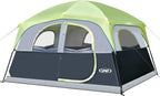 Tents 6 Person Waterproof Windproof Easy Setup,Double Layer Family Camping Tent with 1 Mesh Door & 5 Large Mesh Windows