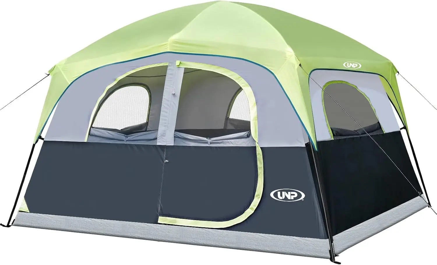 Tents 6 Person Waterproof Windproof Easy Setup,Double Layer Family Camping Tent with 1 Mesh Door & 5 Large Mesh Windows