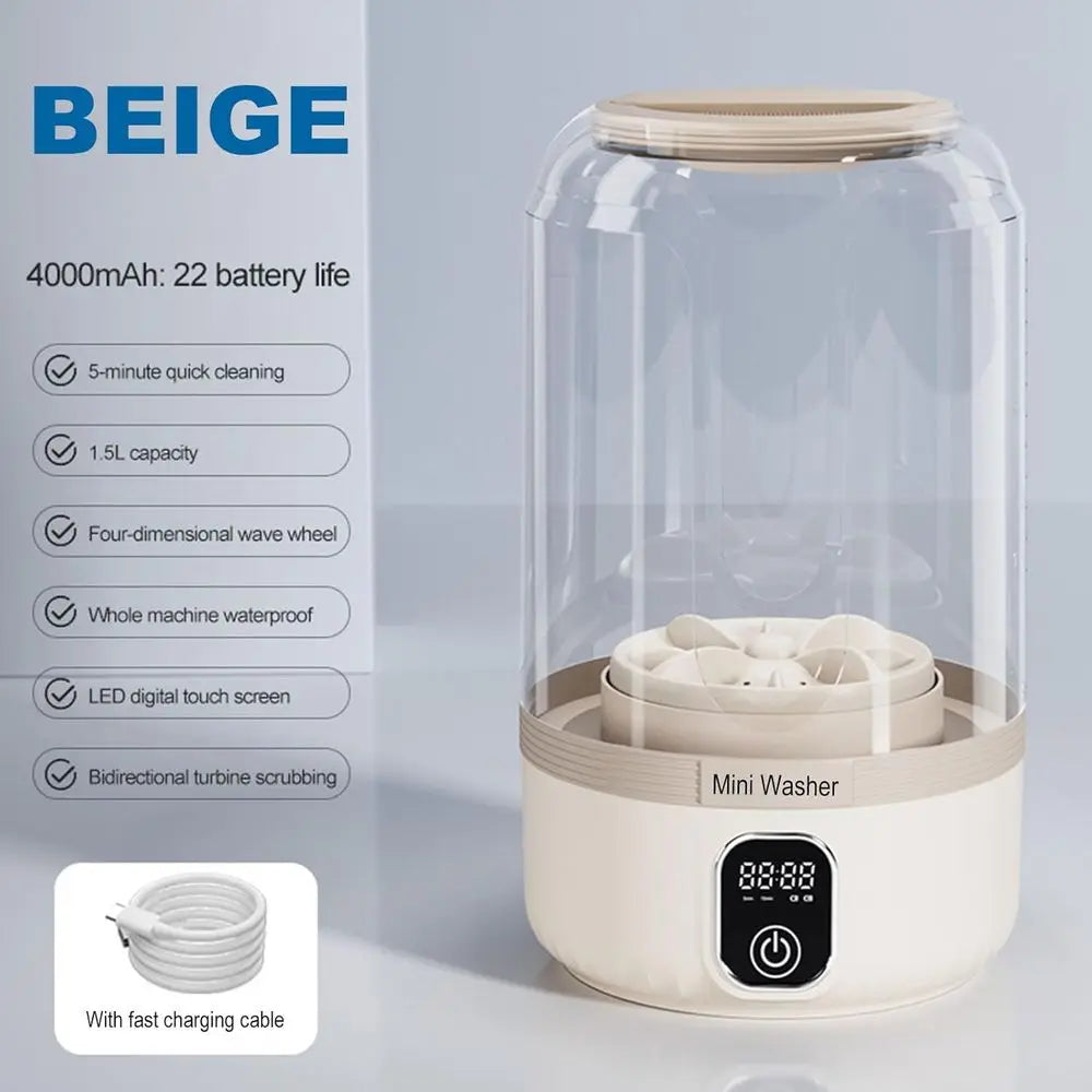 Portable Washing Machine for Deep Cleaning Small Laundry Items