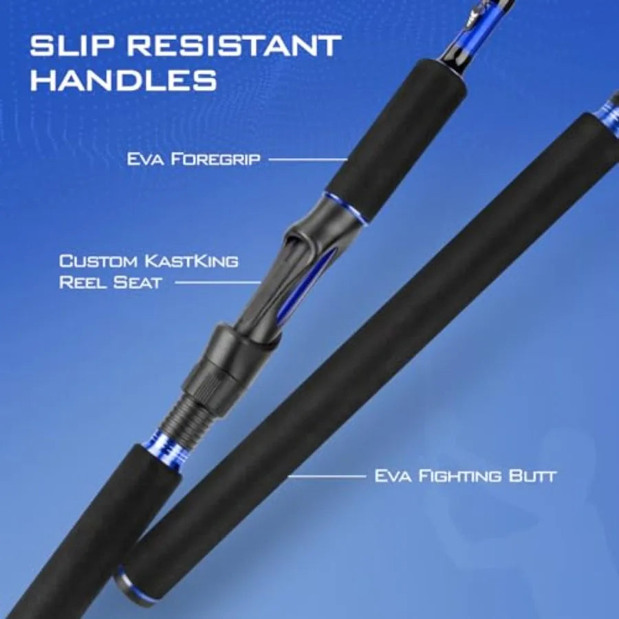 Centron Fishing Rod and Reel Combo for Spinning and Baitcasting Applications IM6 Graphite 2Pc Blanks with HighPerforma