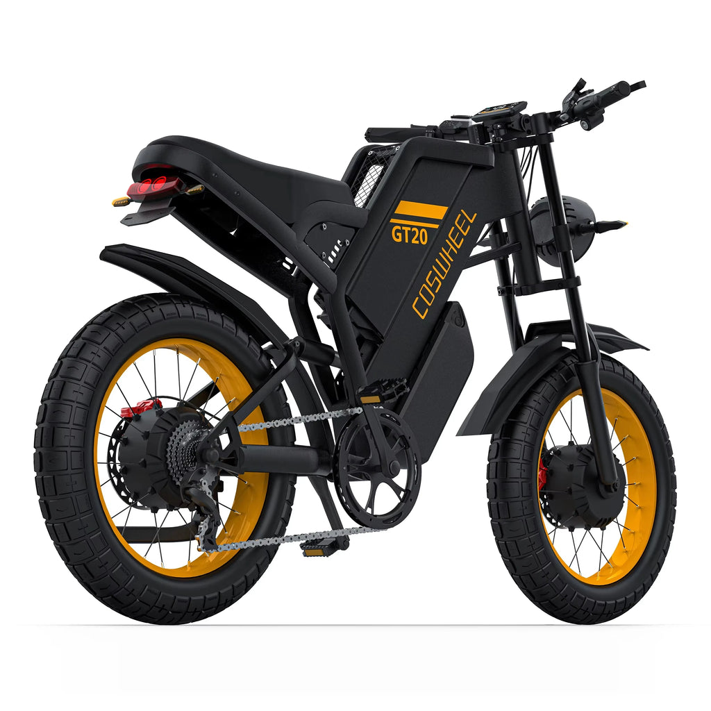 COSWHEEL GT20 Pro Dual motors E-Mountain bike 48V 25+15Ah Dual batteries Dual suspension 20" Fat Tire Off-Road Adult E-bike