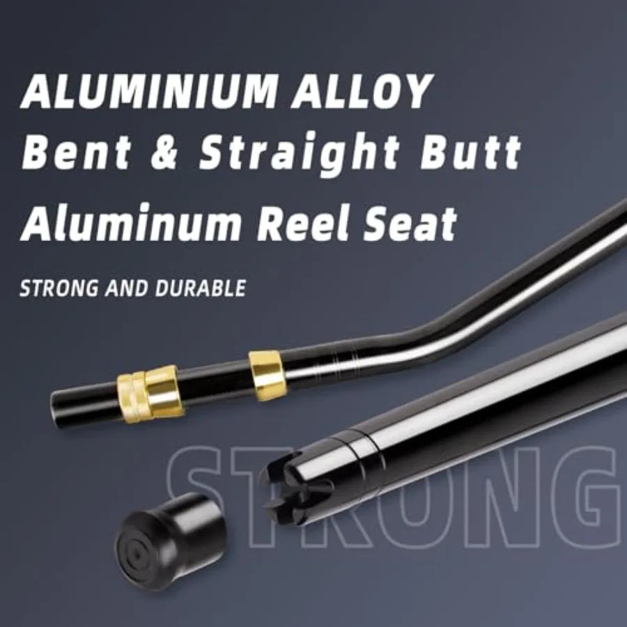 Bent Butt Fishing Rod Deep Sea Fishing Pole with Swivel Tip for Saltwater and Big Game Fishing Applications Enhanced Durability