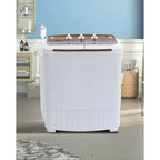 17.6Ibs Portable Washing Machine Compact Washer Machine Mini Washing Machine Twin Tub Washer and Spiner Ideal for Dorms Apartme
