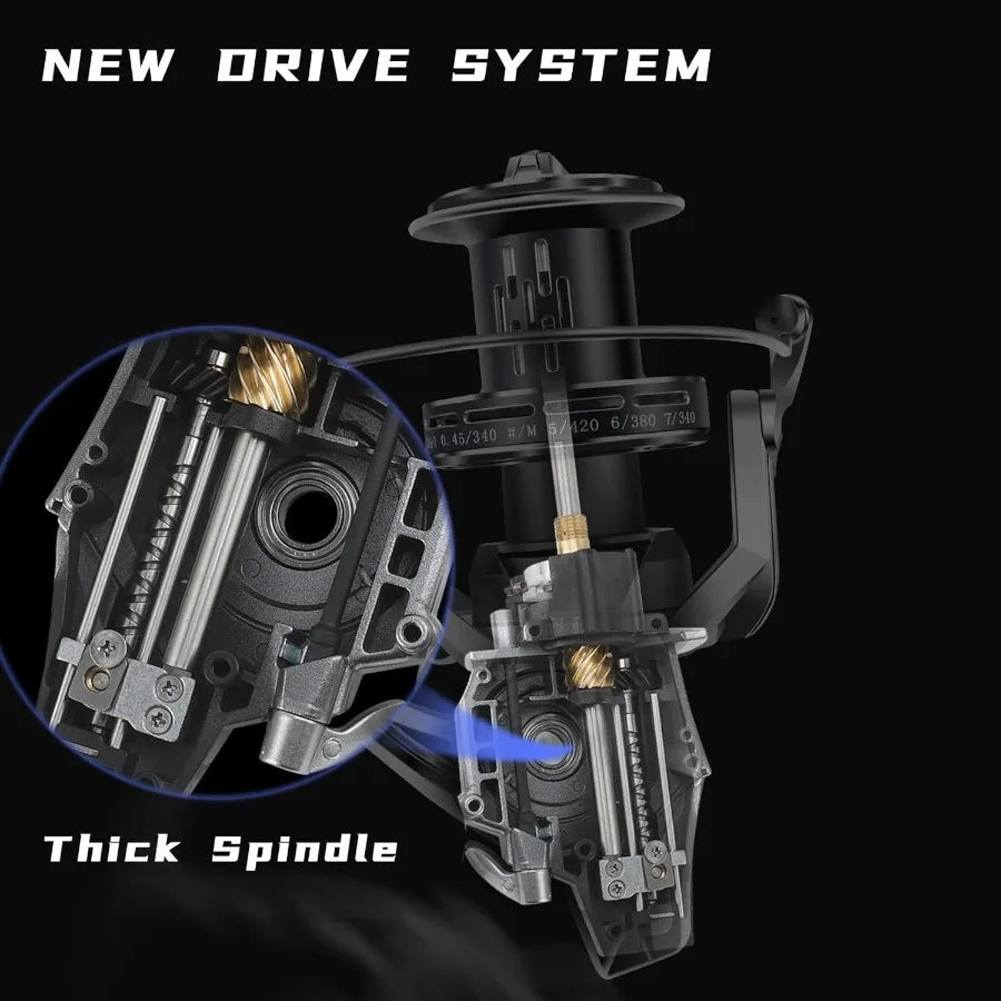 Spinning Reel 8000 10000 12000 Aluminum Frame Surf Fishing Reels Carbon Fiber 55LB Power Drag Heavy Long Casting Inshore Saltwa