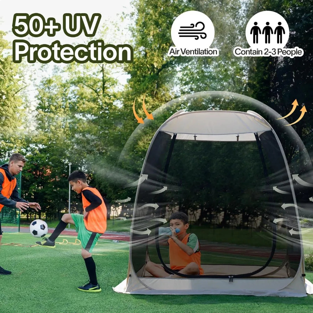Screen House Gazebo, Pop Up Igloo Screened Canopy Tent with Mosquito Netting Sides, Instant UV Resistant Sun Shelter for Garden
