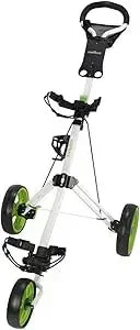 Golf Pro Lite 3 Wheel Golf Cart White/Green