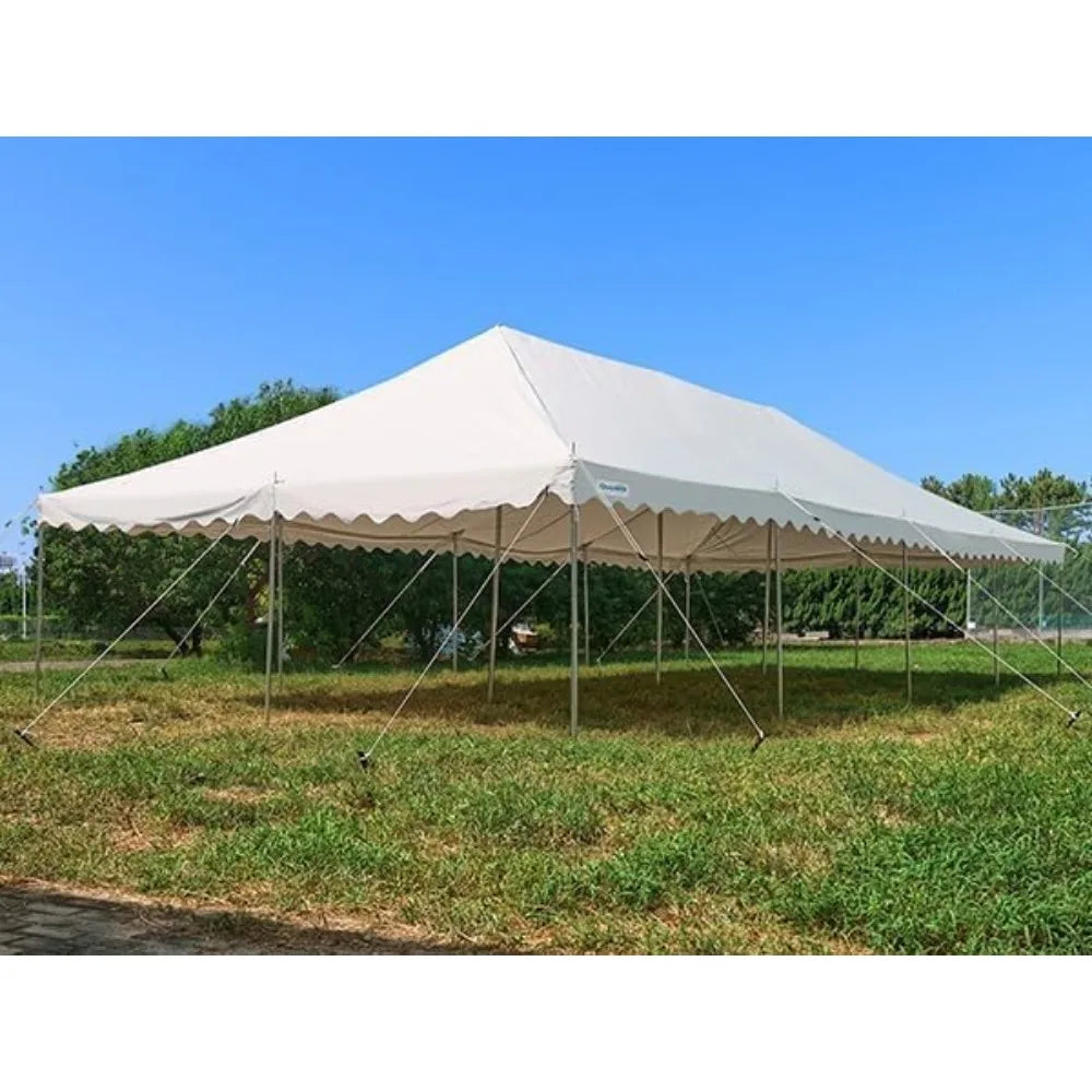20x40 Party Tent Heavy Duty Waterproof | Large Wedding Tent for 120 People, Fire Retardant PVC Canopy with 3 Reinforced Poles,