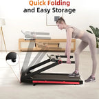 3.5 HP Treadmill for Home with Incline Folding Treadmills Quiet Foldable Running Machine with APP