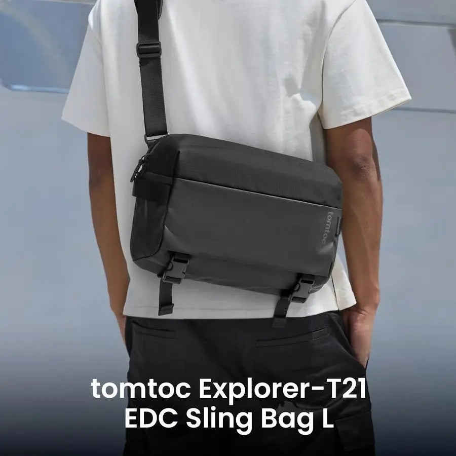 EDC Sling Bag 3L10L, Minimalist Crossbody Bag Chest Shoulder Pack for Men Women, Xpac Recycled Polyester