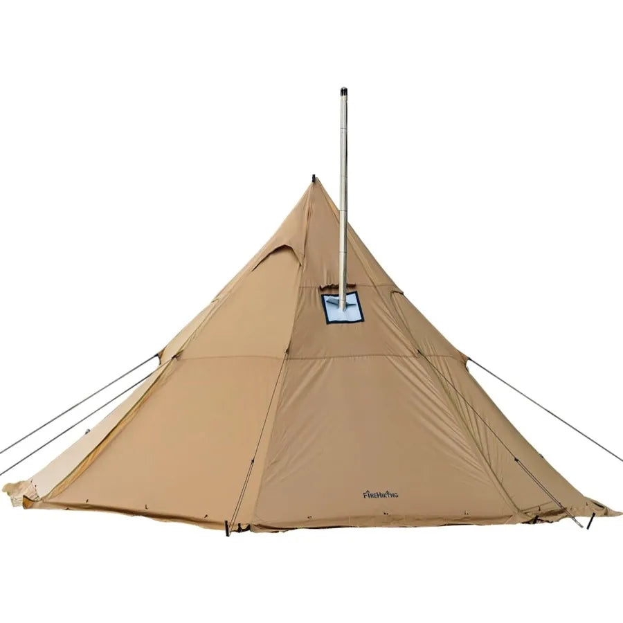 Camping Hot Tent 4-8 Person Tipi Tent with Stove Jack for Bushcraft Cooking and Heating