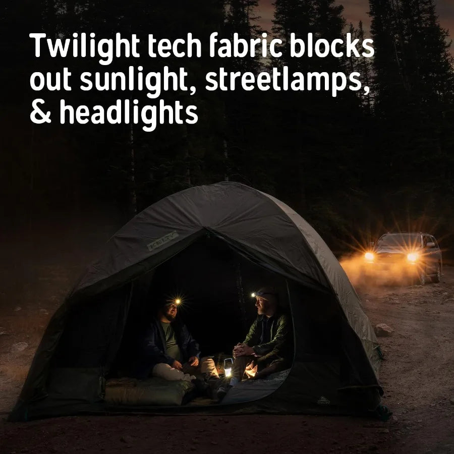 Daydreamer 4P + 6P Camping Tent with Blackout Fabric for Enhanced Privacy and Sleep Quality Interior Light Diffusing Gear Loft