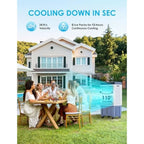 1800 CFM Evaporative Air Cooler with 6 Ice Boxes and 5.3 Gallon Water Tank for Outdoor Bedroom and Office Use 110 Auto Swing 3