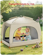 Inflatable Toddler Travel Bed with Tent - Portable Air Mattress for Kids, Indoor & Outdoor Use Ages 3+