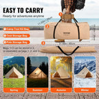 Canvas Tent Bell, Yurt 4 Seasons for Camping with Stove Jack, Breathable Holds up to 4 People, Family Camping Outdoor Hunting