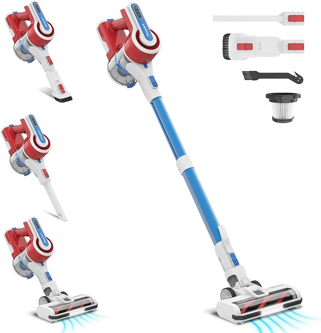 Poweart V80 30KPa Stick Cordless Vacuum Cleaner Up to 45min Runtime 8-in-1 Stick Vac for Hardwood Floor Pet Hair Home Appliance