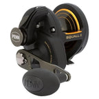 Squall II Lever Drag Fishing Reel Size 25 with Graphite Body and Sideplates Stainless Steel Main and Pinion Gears Ideal for Hea
