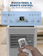 80000 BTU Portable Air Conditioner 3 Speeds & Sleep Mode, 3-in-1 Cooling AC Portable Air Conditioner for Room, Standing Air Cond