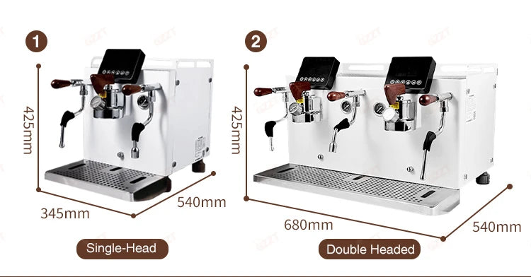 GZZT CMSM3000 Professional Espresso Coffee Machine 9Bar Rotary Pump Multi-boiler PID Control Adj Multi-parameters Coffee Maker