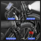 Electric Mountain Bike 48V 37MPH All-Terrain Fat Tire E-Bike, 45 Mile Dual Suspension Off-Road Beach with LCD Display UL