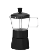 Customizable Black/Red Stovetop Espresso Coffee Maker Hygienic Classical Borosilicate Moka Pot