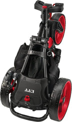 3 Wheel Golf Push Cart with 360 Rotating Front, Opens/Closes in 1 Second, Includes Free Umbrella Holder
