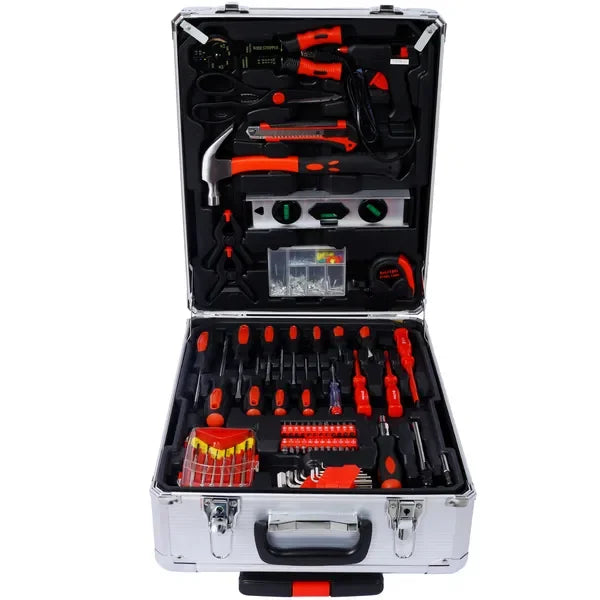 899pcs Home Repair Tool Set Kit for Men, Toolbox Storage Case with 4 Drawers, General Household Tool Kit with Rolling Tool